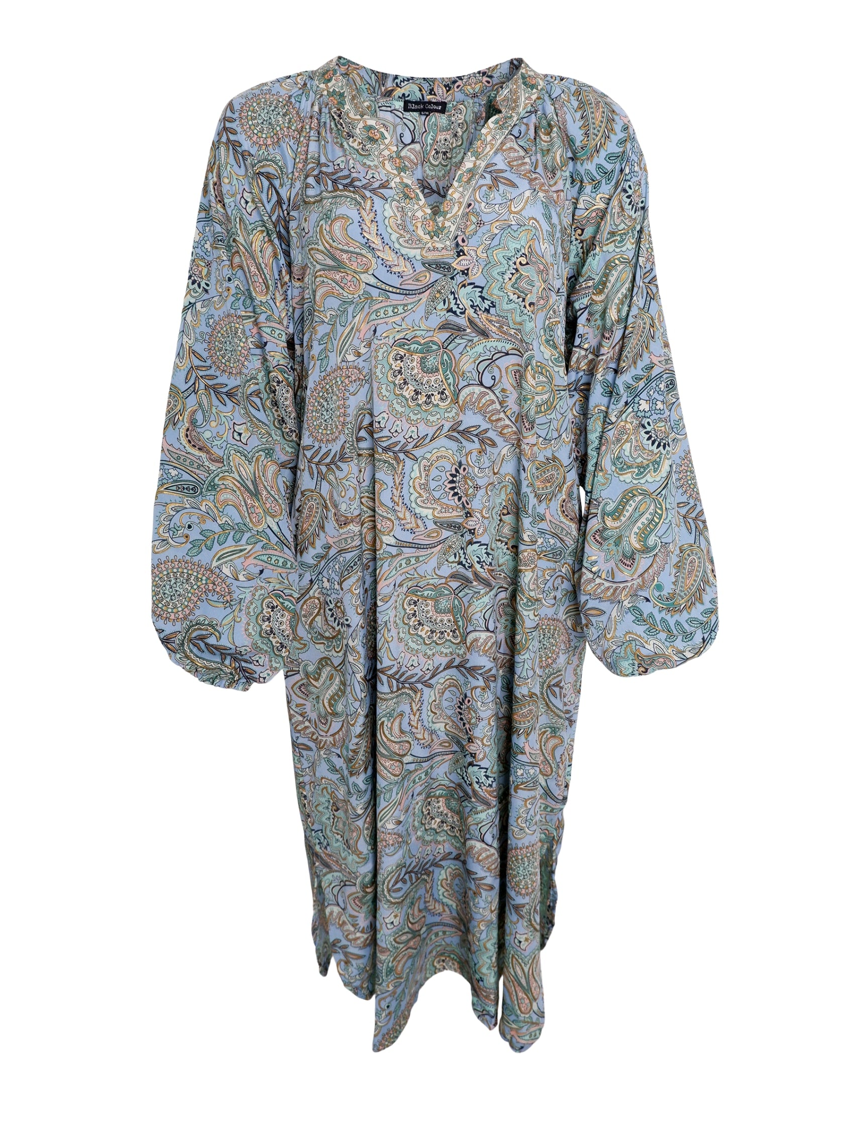 BCLUNA Nelly dress - Blue Garden - Black Colour