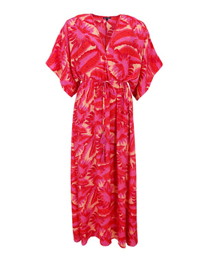 BCLUNA long V-neck dress - Epic Pink