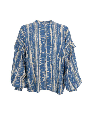 BCSTELLA frill blouse - Balance Blue