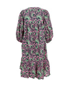 BCFLORA short puff sleeve dress - Pink Dahlia - Black Colour