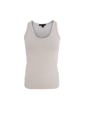 BCFAYE Lurex Top - Pearl Silver - Black Colour