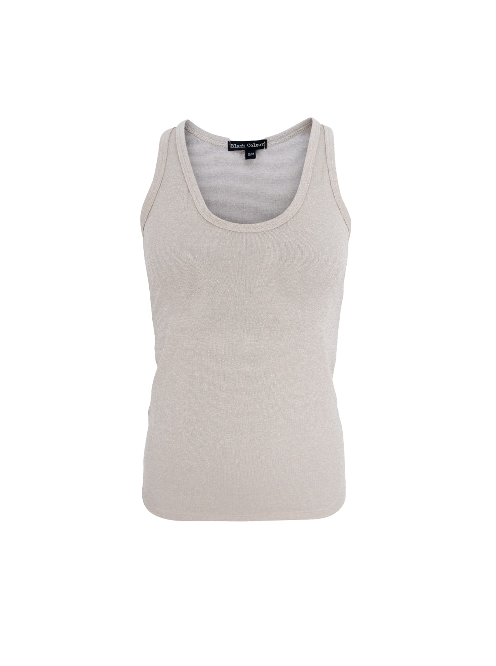 BCFAYE Lurex Top - Pearl Silver - Black Colour