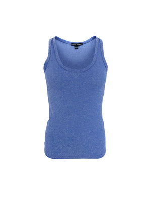 BCFAYE Lurex Top - Sky Blue - Black Colour