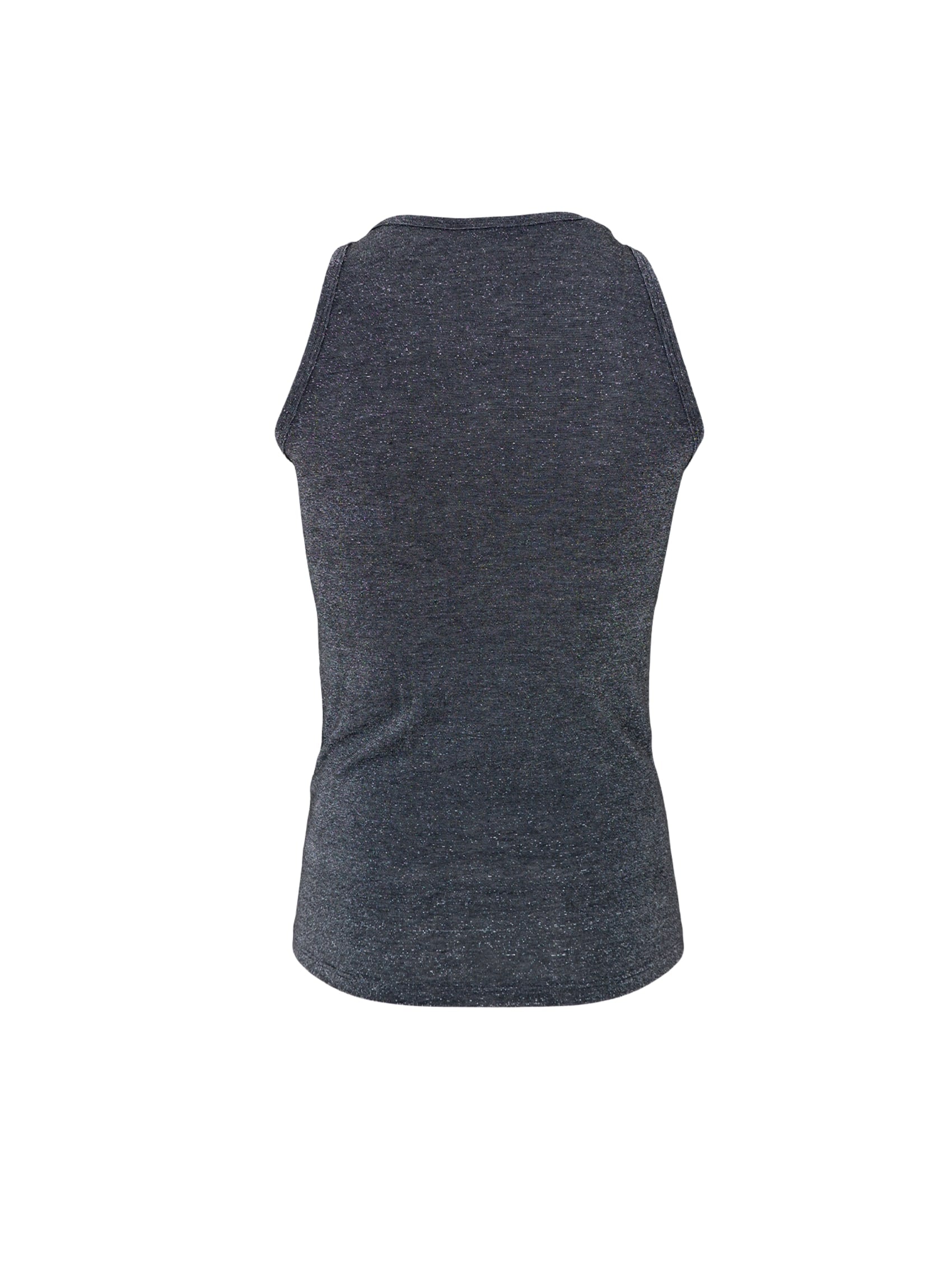 BCFAYE Lurex Top - Steel Grey - Black Colour
