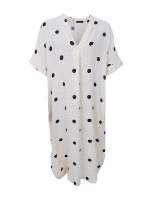 BCMELINA long linen dress - Dot