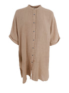 BCMELINA linen tunic - Frappe - Black Colour