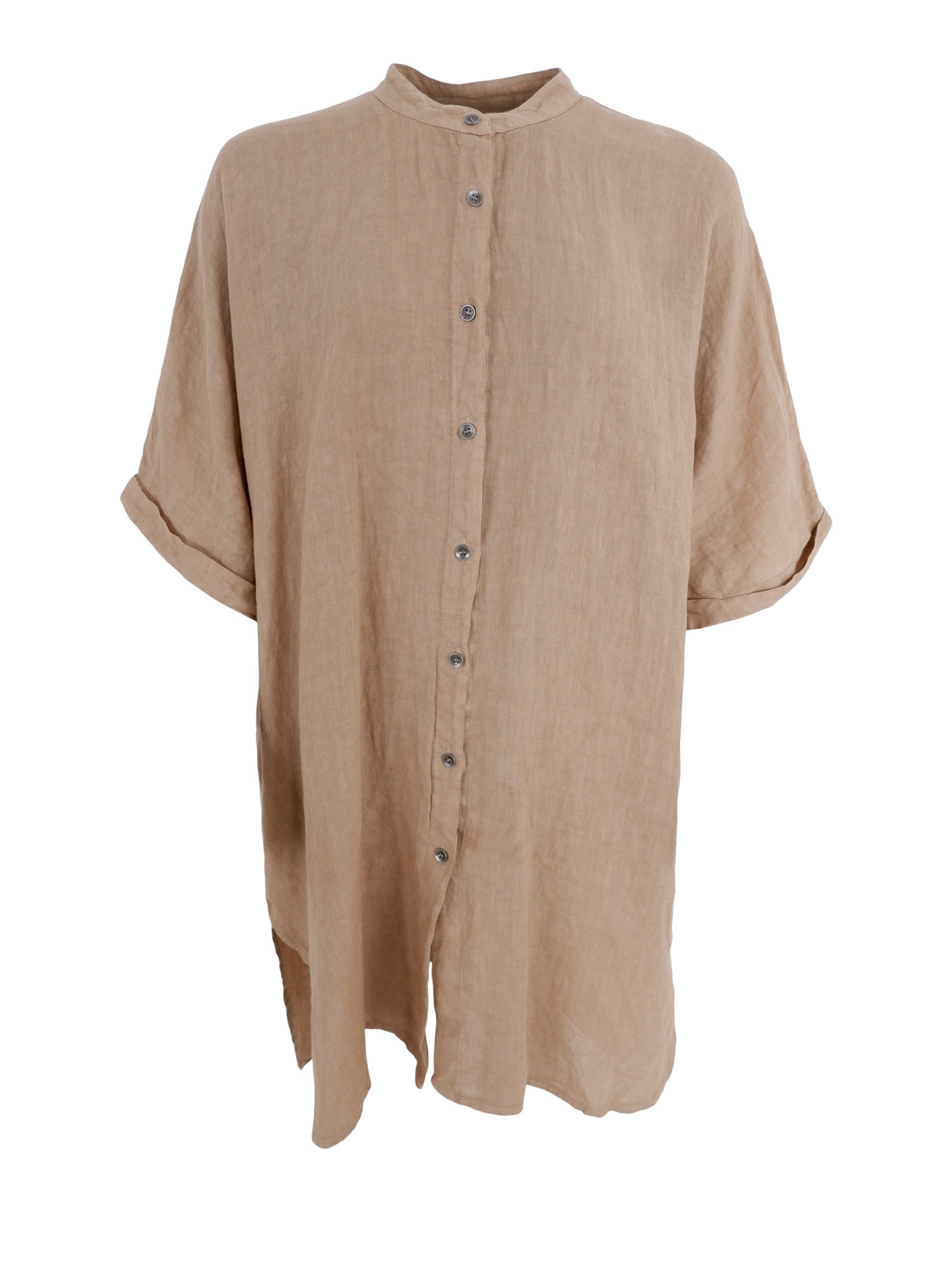 BCMELINA linen tunic - Frappe - Black Colour