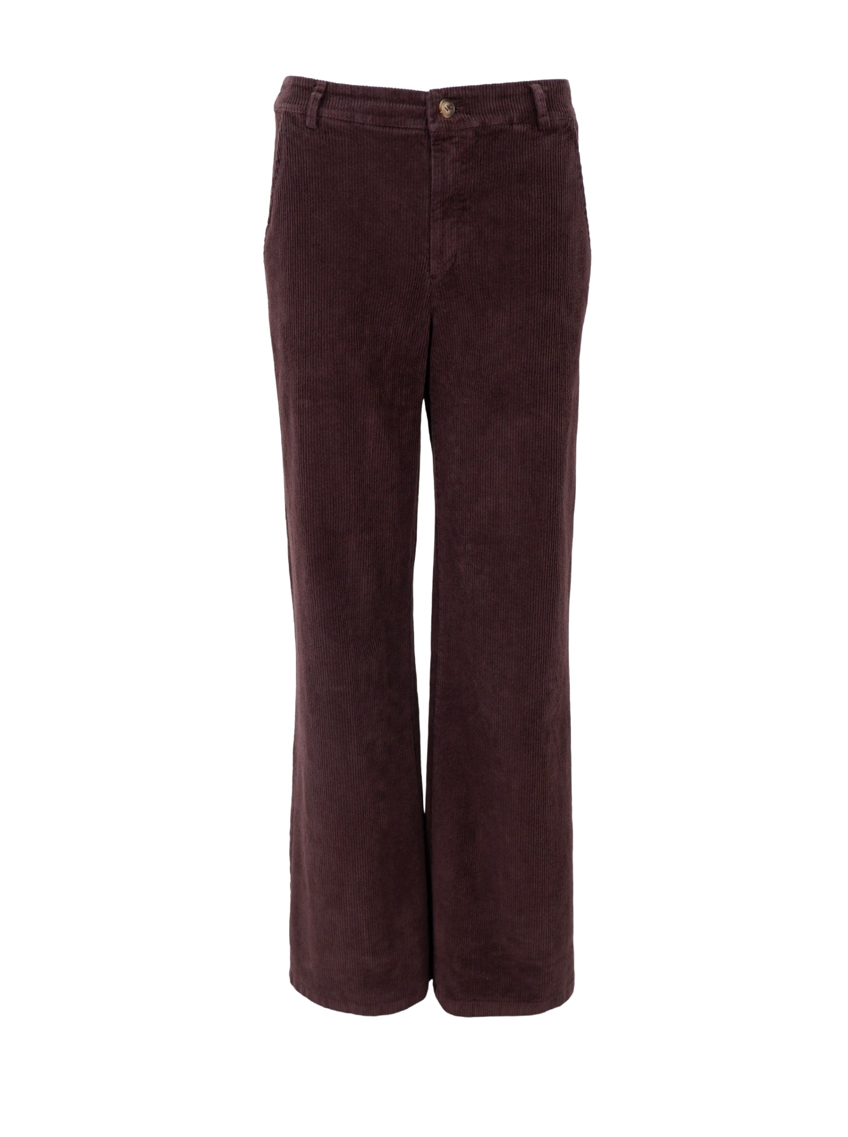 BCCORA corduroy box pant - Coffee - Black Colour