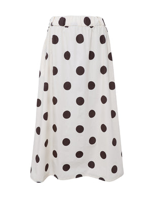 BCABBIE Skirt - Cream Dot