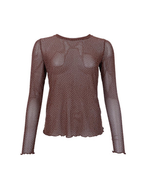 BCALEXIS tee w/stones - Coffee