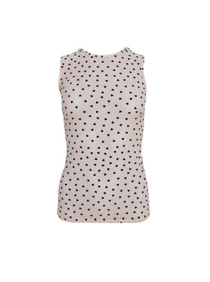 BCISOLE love mesh tank top - Nude Heart
