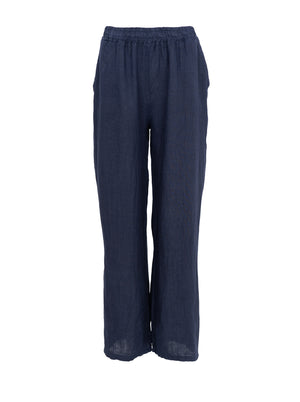 BCMELINA wide linen pant - Navy