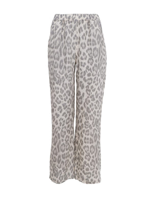 BCMELINA wide linen pant - Natural Leo