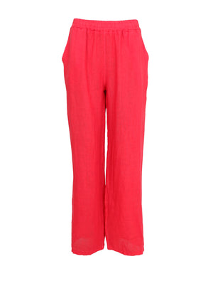 BCMELINA wide linen pant - Red