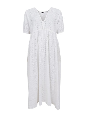 BCJULIA embroidery anglaise dress - White