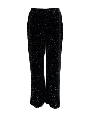 BCROYAL rhinestone pants - Black