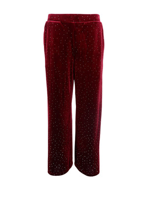 BCROYAL rhinestone pants - Wine