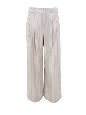 BCMILANO wideleg pant - Cream Stripe