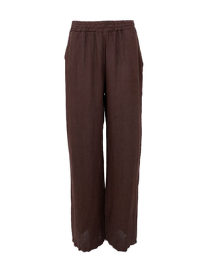 BCMELINA wide linen pant - Coffee