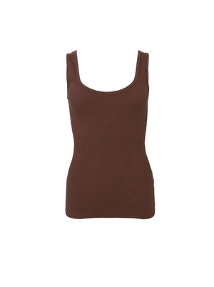 BCVIBS rib tank top - Espresso