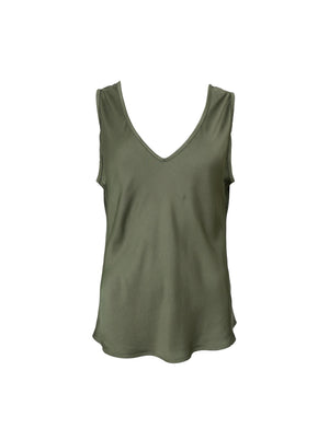 BCMABEL double v-neck top - Army