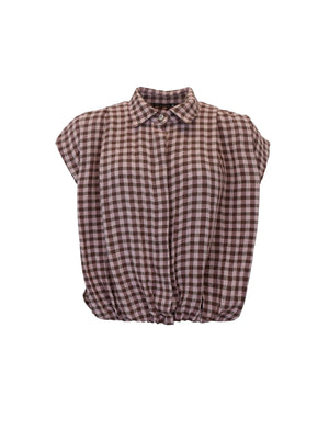 BCMALLE bomber blouse - Brown Check