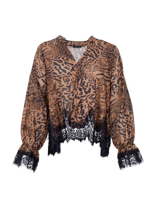 BCSALMA blouse - Brown Leopard