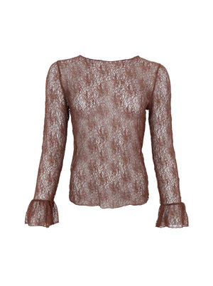 BCCILIE lace blouse - Coffee