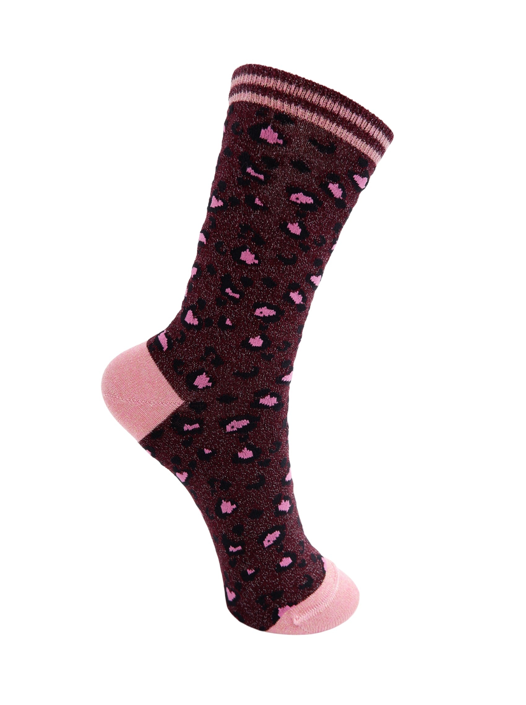 BCLeo sock - Wine - Black Colour