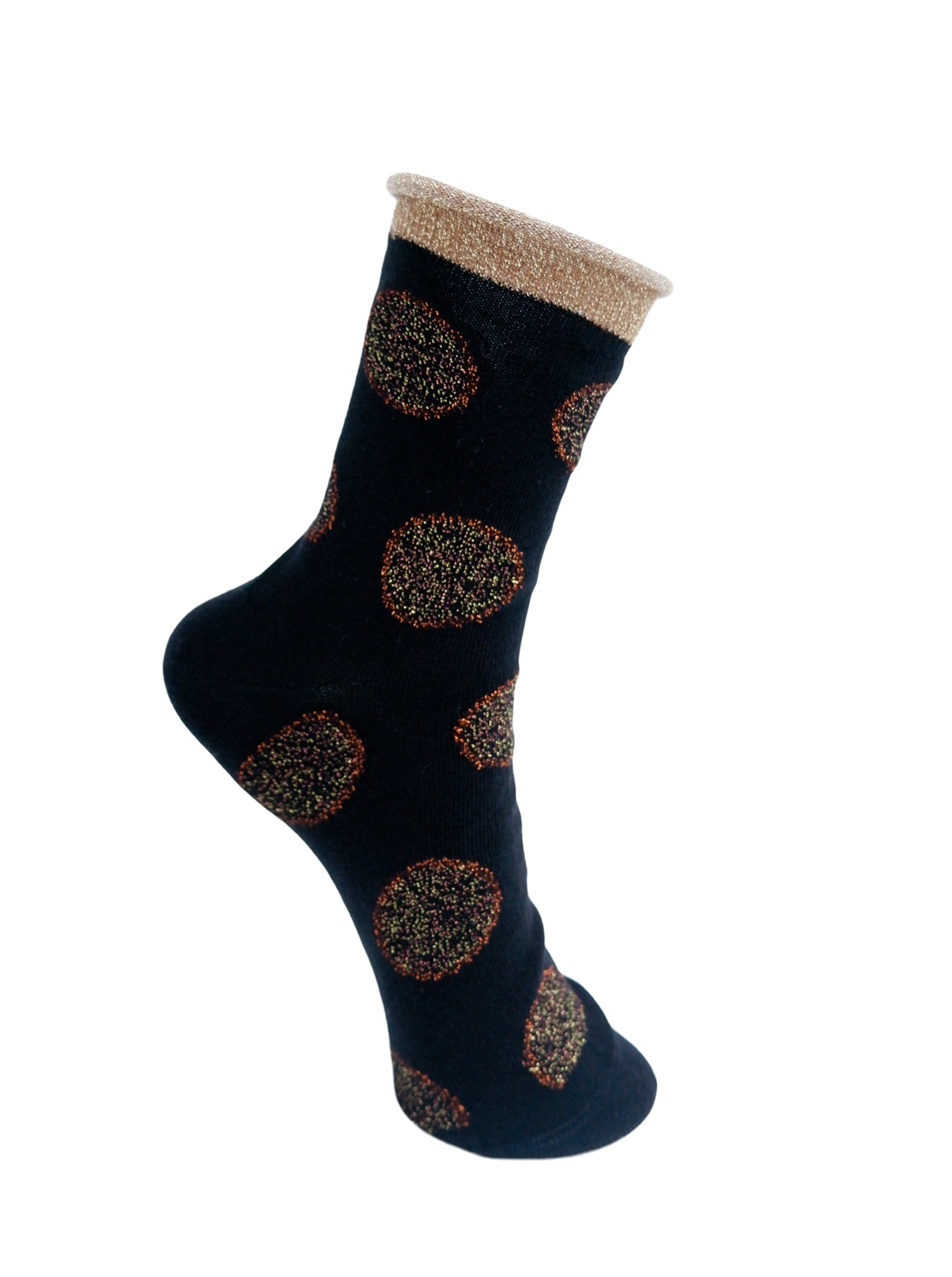 BCPOLKA dot sock - Black Cobber - Black Colour