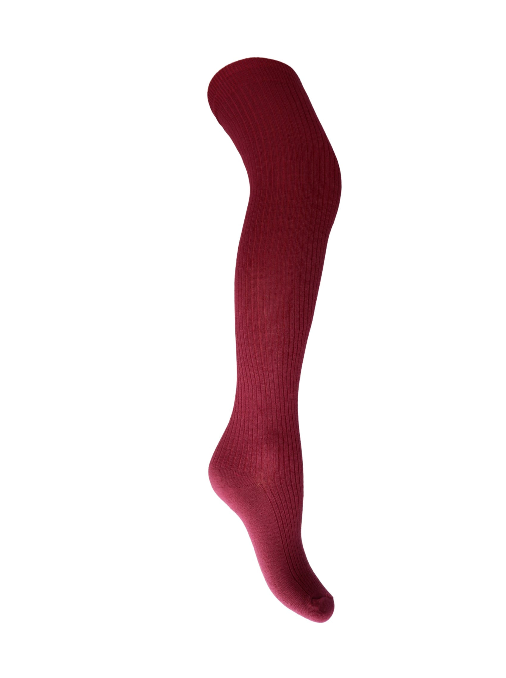 BCMALIKA kneehigh rib sock - Wine - Black Colour
