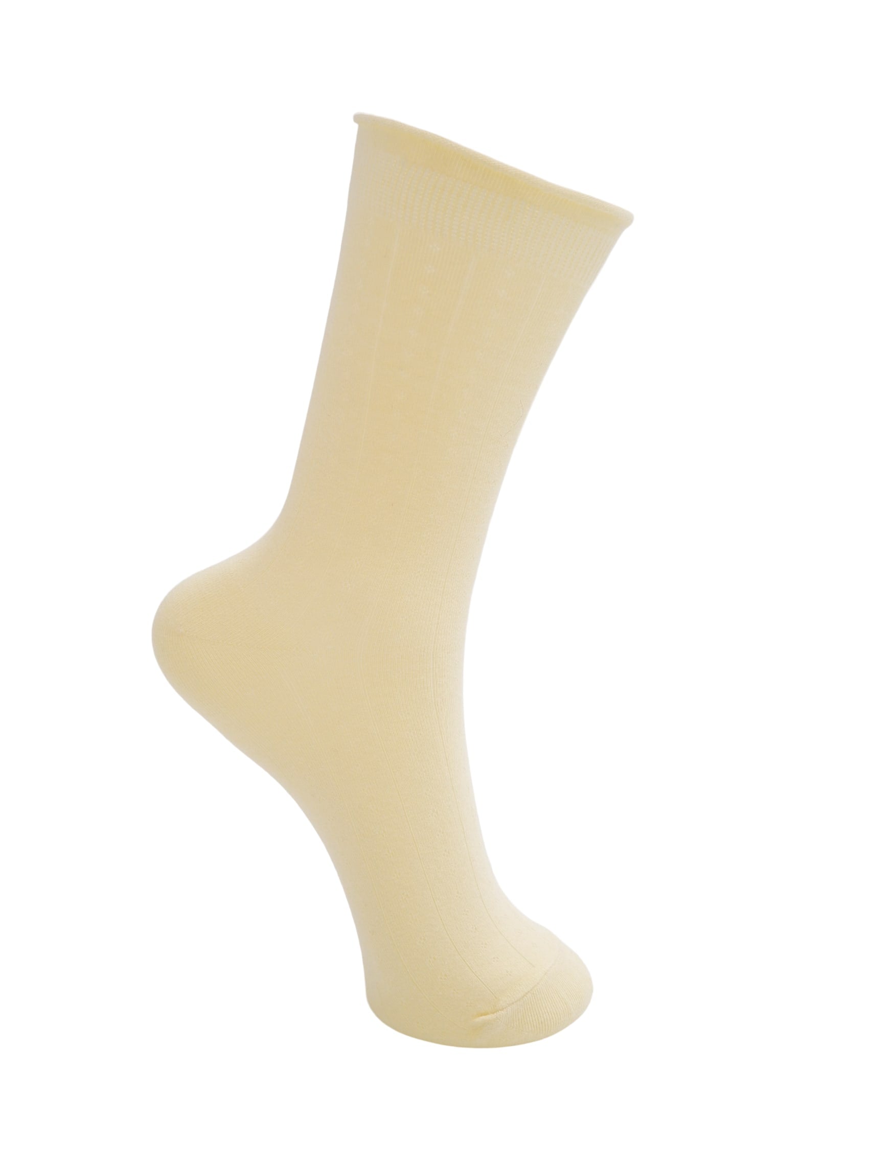 BCMARISSA sock - Light Yellow - Black Colour
