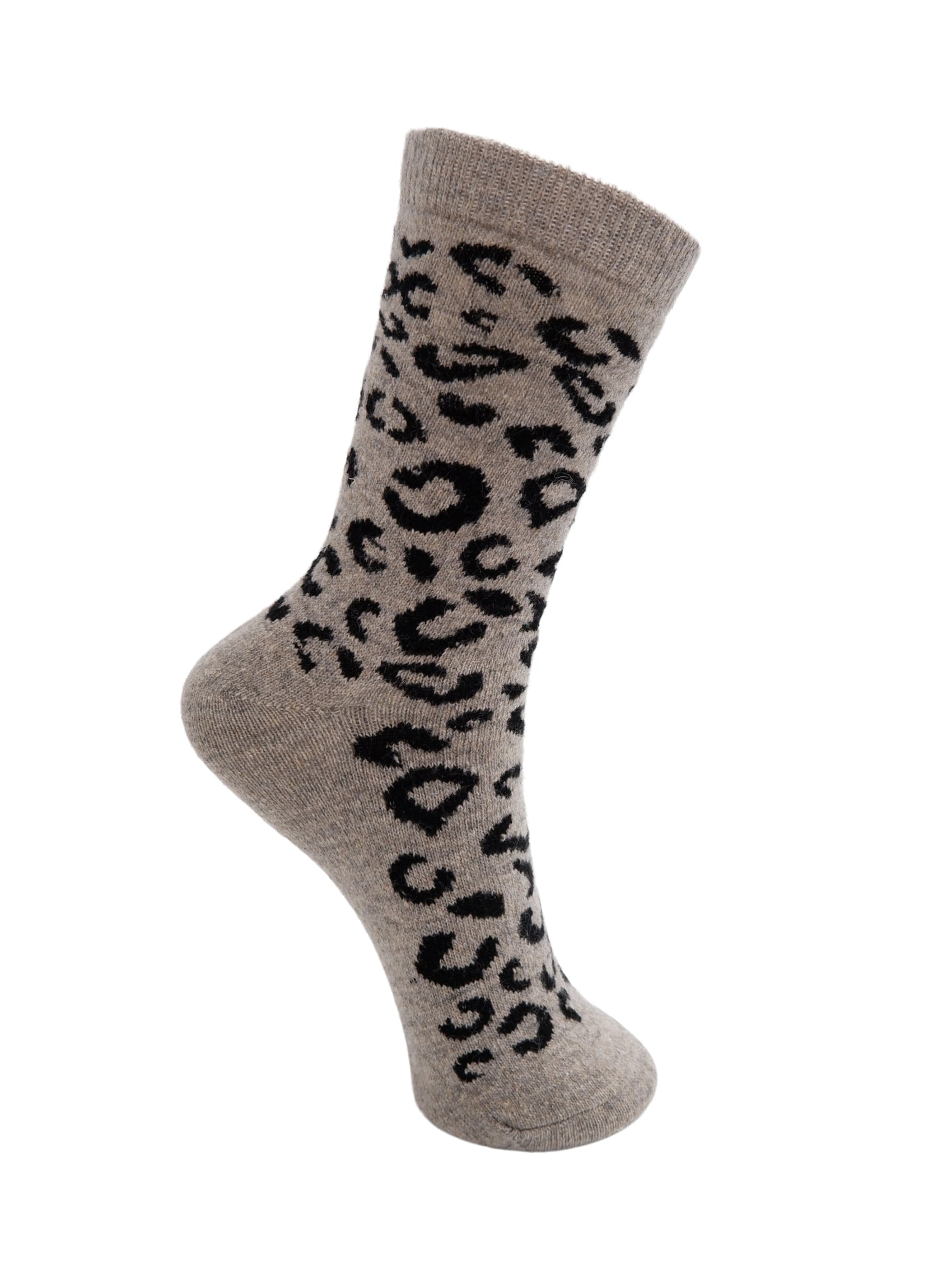BCKALEEN wool sock - Lt. Grey - Black Colour