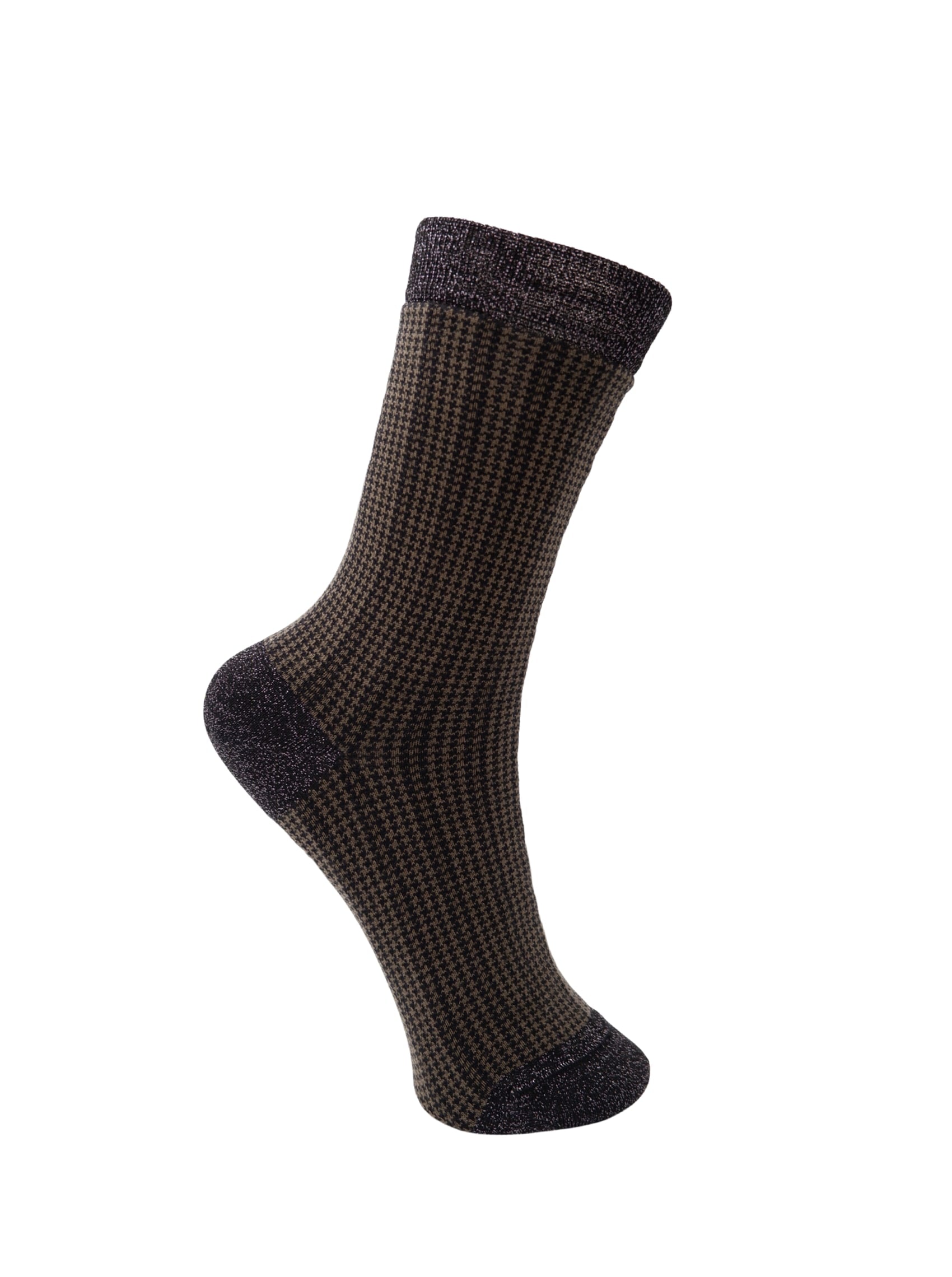 BCWALES check sock - Army - Black Colour