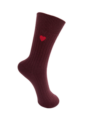 BCANISHA heart sock - Brown