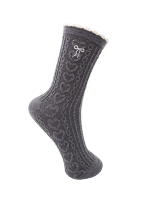 BCJAGGEDY bow sock - Dk. Grey