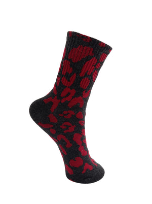 BCHARPER leo sock - Dk. Grey/Wine