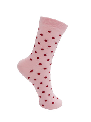 BCHELEN dotted sock - Lt. Pink/Wine