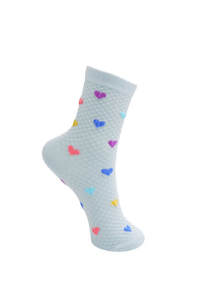 BCFINJA heart sock - Lt. Blue