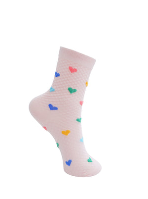 BCFINJA heart sock - Lt. Pink