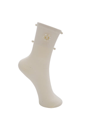 BCDIVA pearl sock - Off White