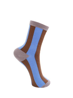 BCYESENIA sock - Blue/Brown