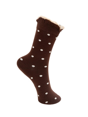 BCLUMINA sock - Coffee w. Dots
