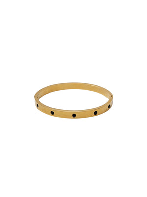 BCGRACE rhinestone bracelet - Gold Colored w. Black