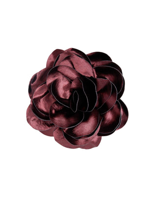 BCSAGE big flower 2-in-1 brooch - Mocca Wine
