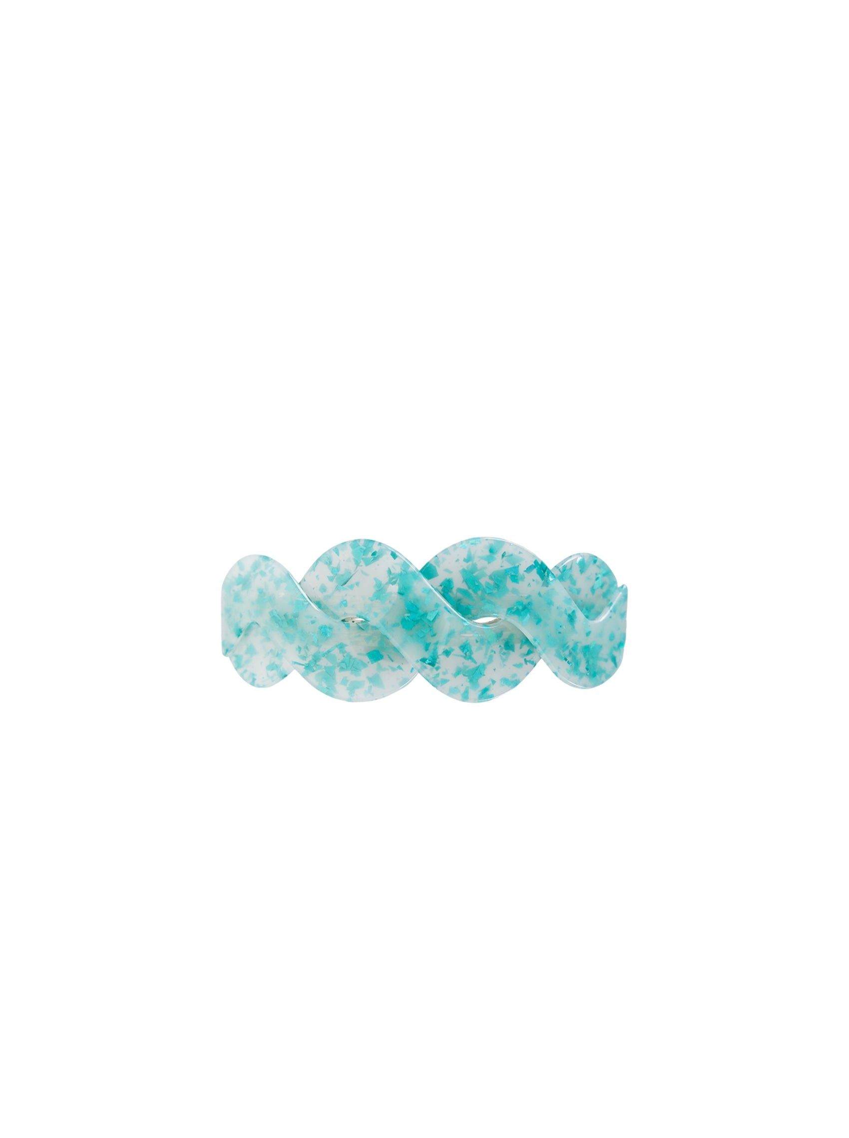 BCANTONIA twisted barette hair clip - Mint - Black Colour