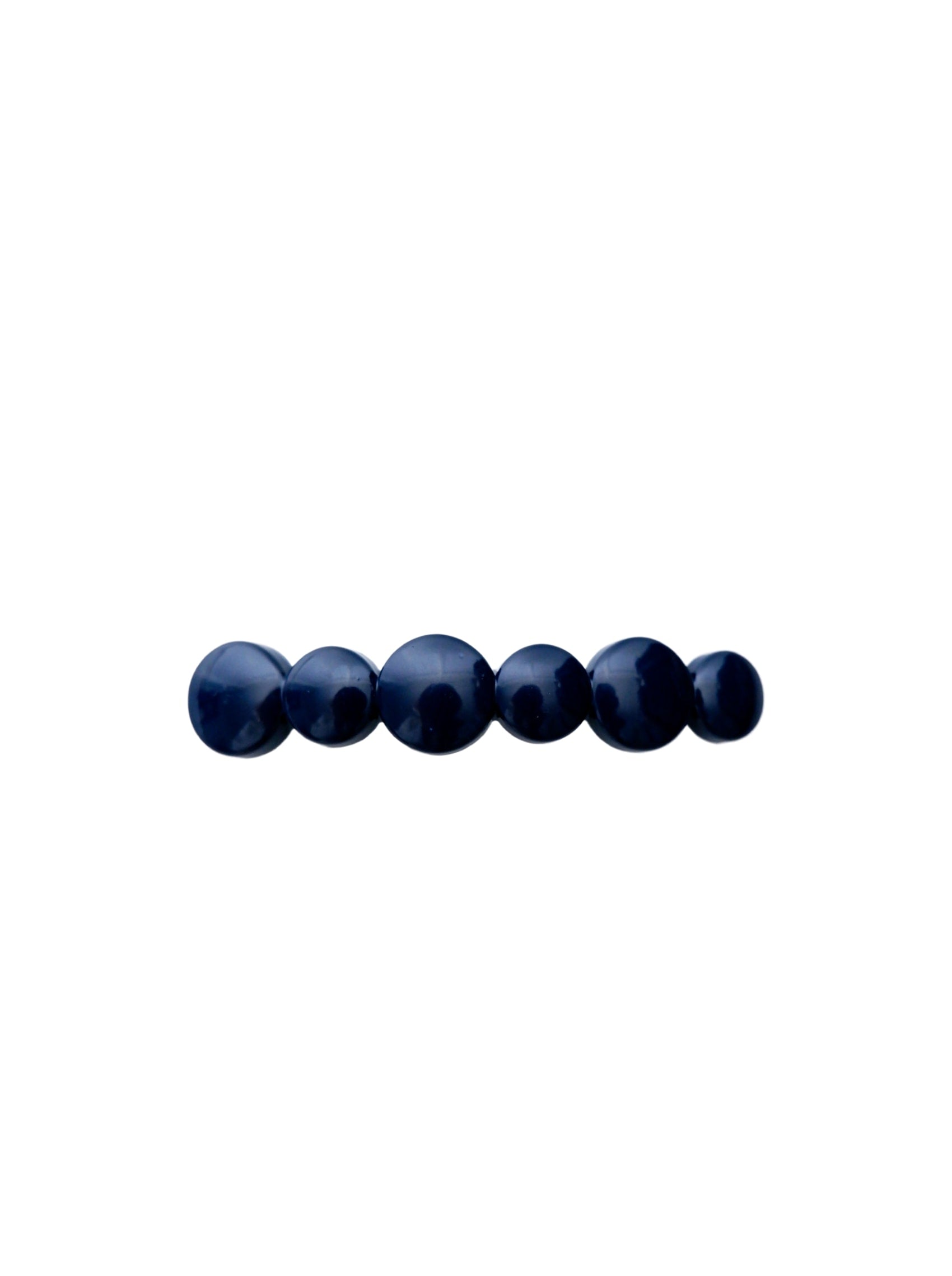 BCOMEGA glossy barette hair clip - Navy - Black Colour
