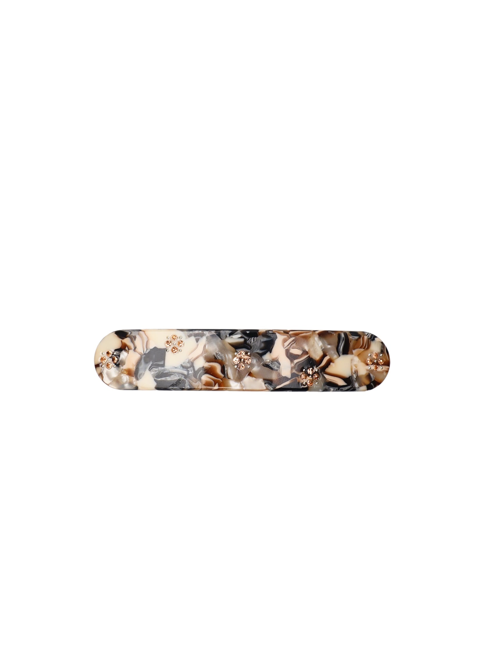 BCSASKIA rhinestone barette hair clip - Creme Multi - Black Colour