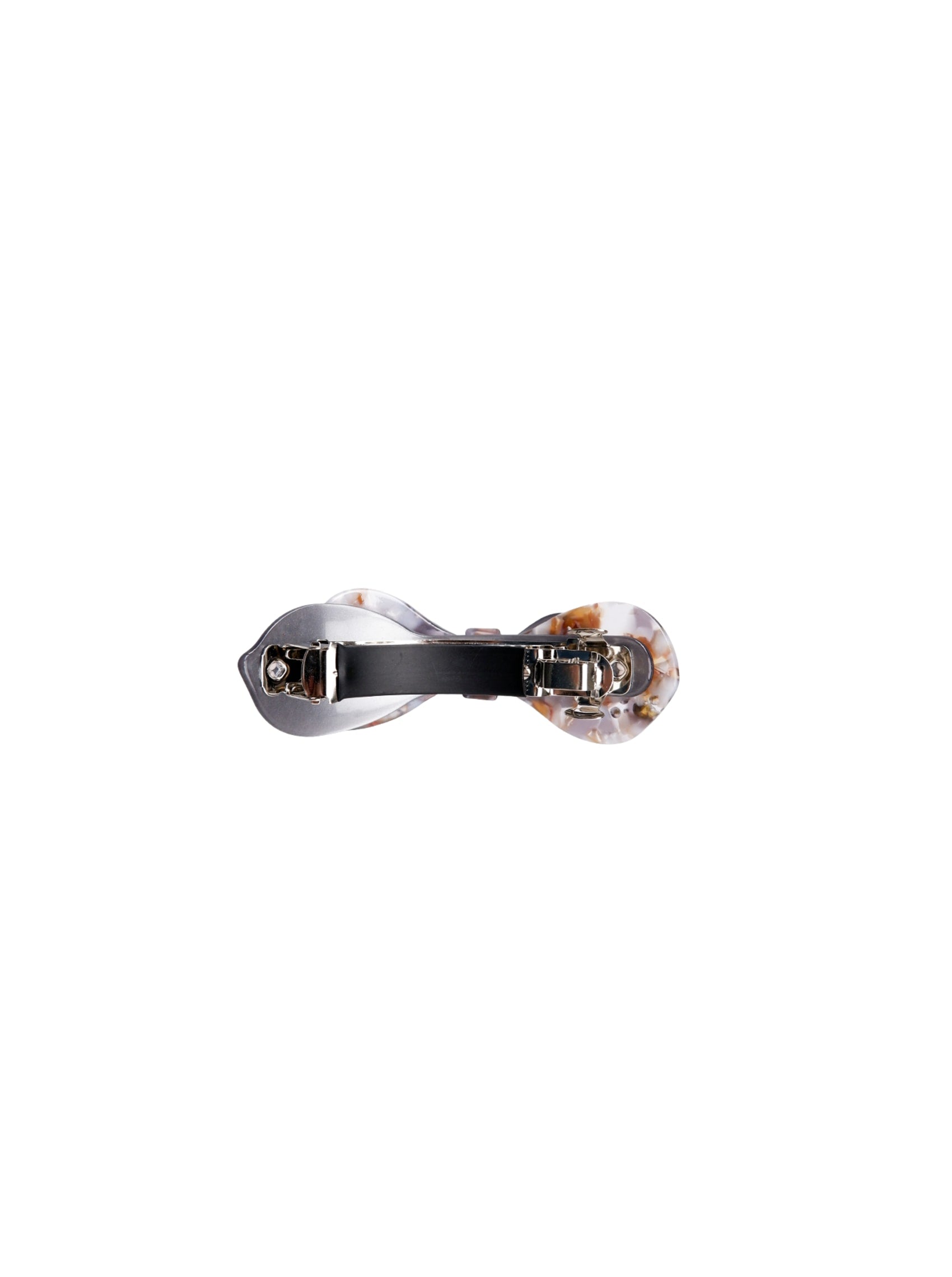 BCMABEL bow rhinestone barette hair clip - Silver Brown - Black Colour