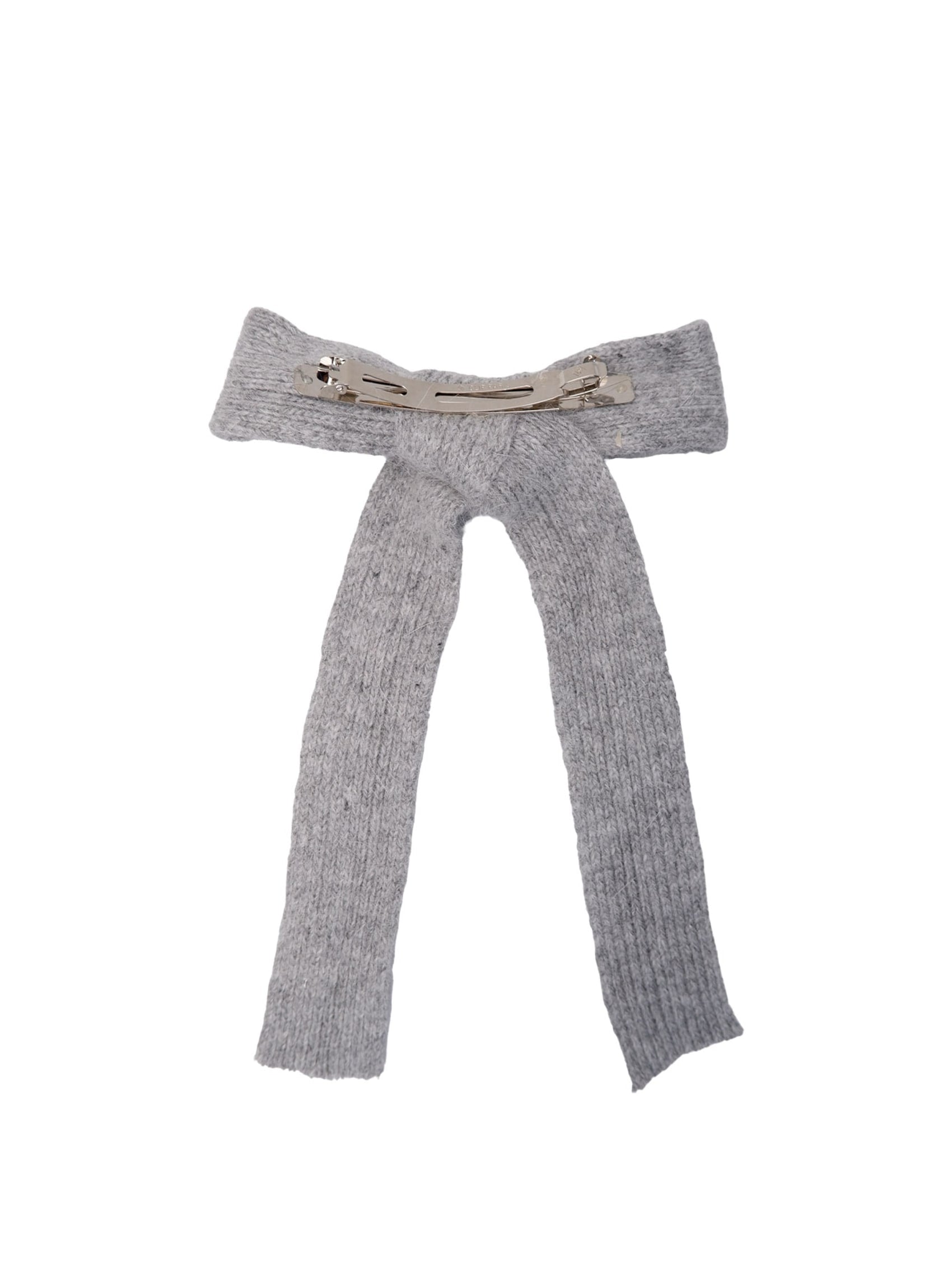 BCEMERIE bow barette - Lt. Grey - Black Colour